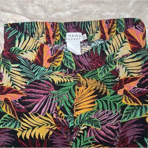 RR Hawaii Beachwear Tropical Tube Top Wide Leg Open Pant Set Size S/M Vacation - Picture 9 of 11